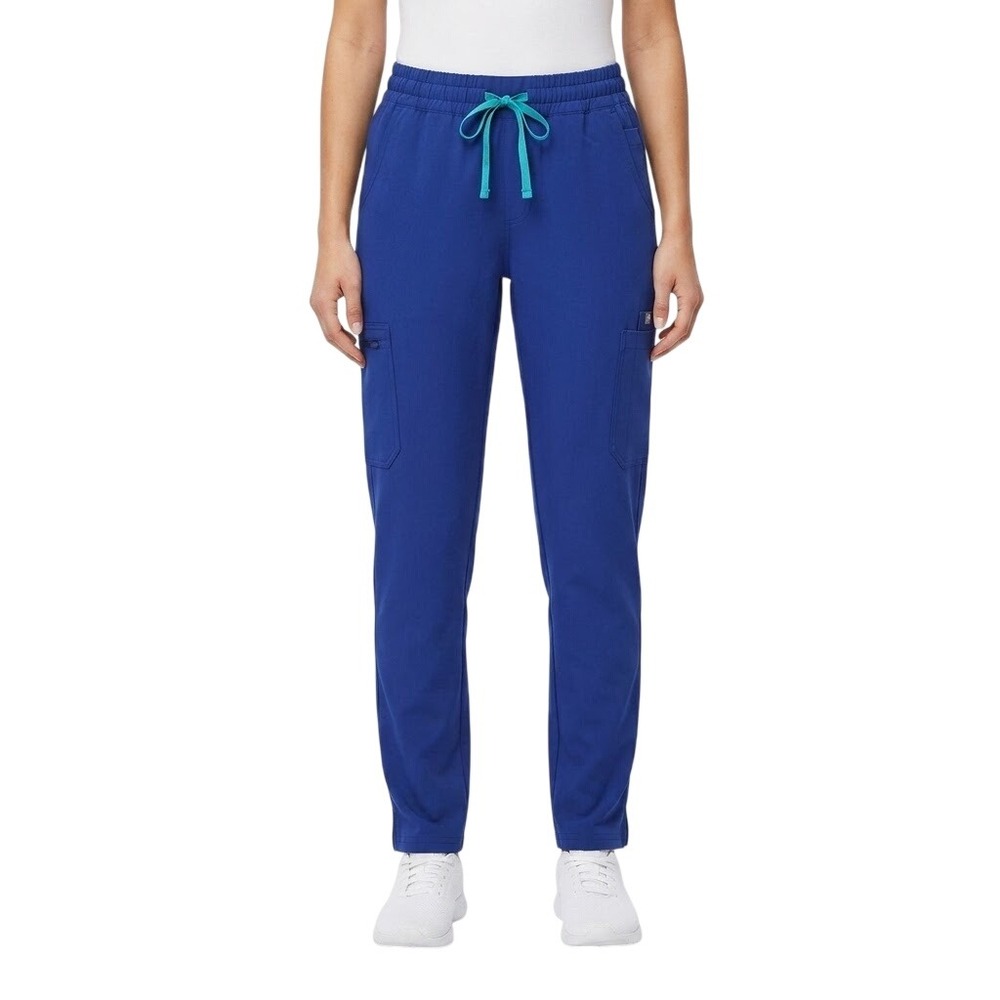 FIGS Technical Collection Scrub Pants Womens M Royal Blue Cargo 1001102 Stretch